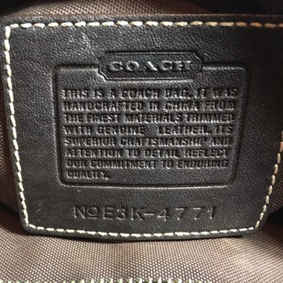 COACH Brown Signature C Fabric Small Leather Trim Shoulder Bag (8"x5") EUC - Picture 9 of 13